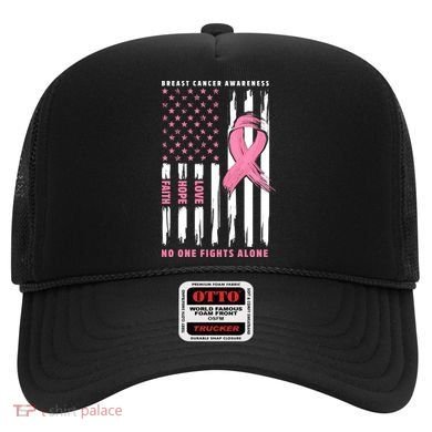 Cool American Flag Breast Cancer Awareness Hat