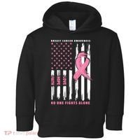 Cool American Flag Breast Cancer Awareness Toddler Hoodie thumb 0