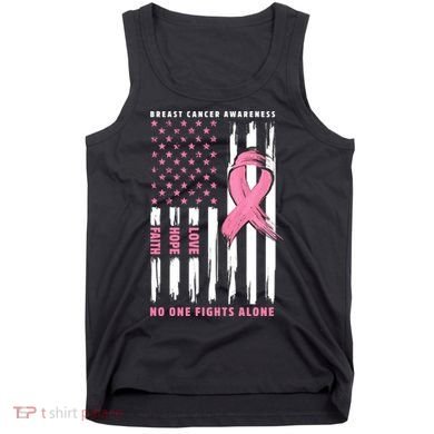 Cool American Flag Breast Cancer Awareness Tank Top