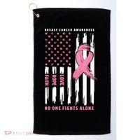 Cool American Flag Breast Cancer Awareness Golf Towel thumb 0