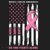 Cool American Flag Breast Cancer Awareness Golf Towel thumb 3