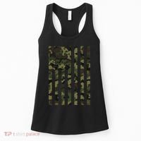 Camo American Flag Usa Camouflage Women Women's Tank Top thumb 0