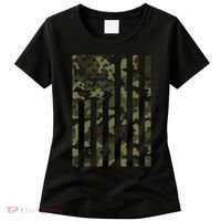 Camo American Flag Usa Camouflage Women Women's T-Shirt thumb 0