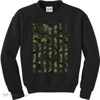Camo American Flag Usa Camouflage Women Kids Sweatshirt thumb 0