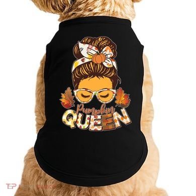Cute Autumn Fall Pumpkin Queen Doggie Tank