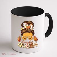 Cute Autumn Fall Pumpkin Queen Coffee Mug thumb 1
