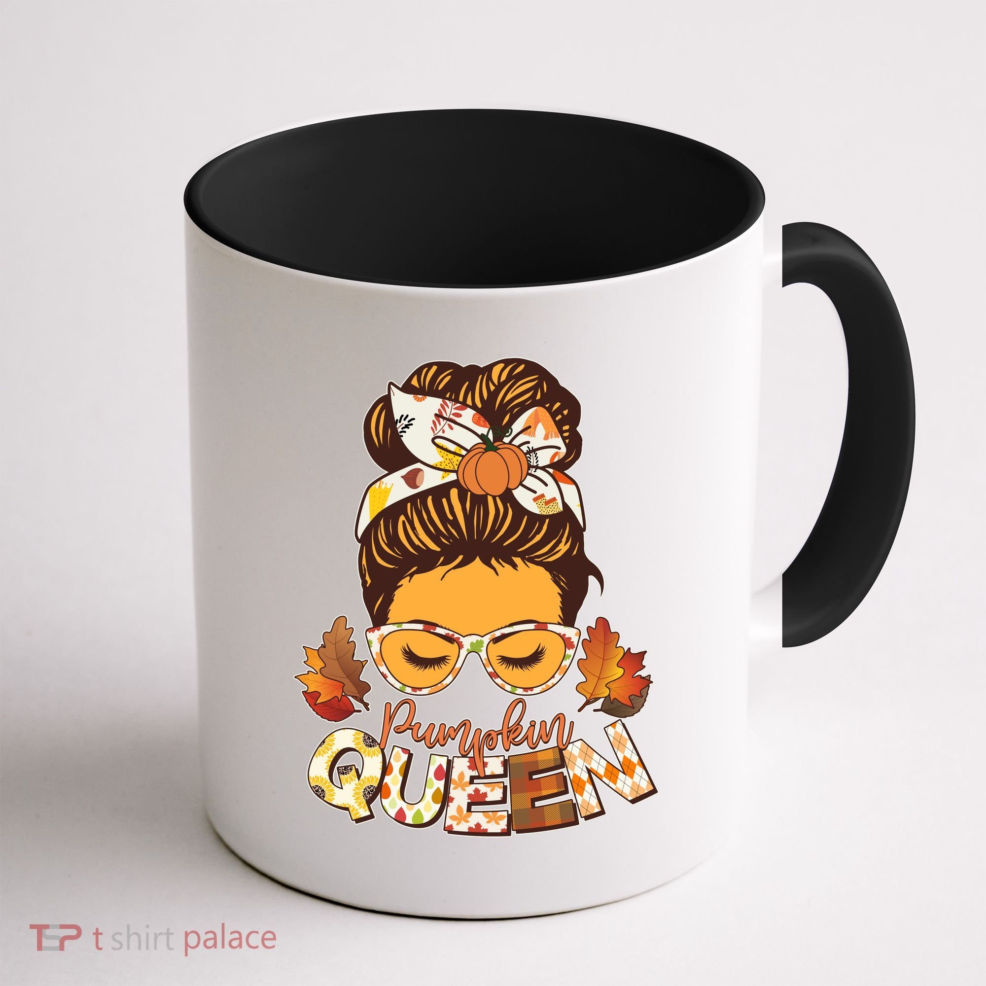 Cute Autumn Fall Pumpkin Queen Coffee Mug