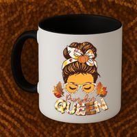 Cute Autumn Fall Pumpkin Queen Coffee Mug thumb 2