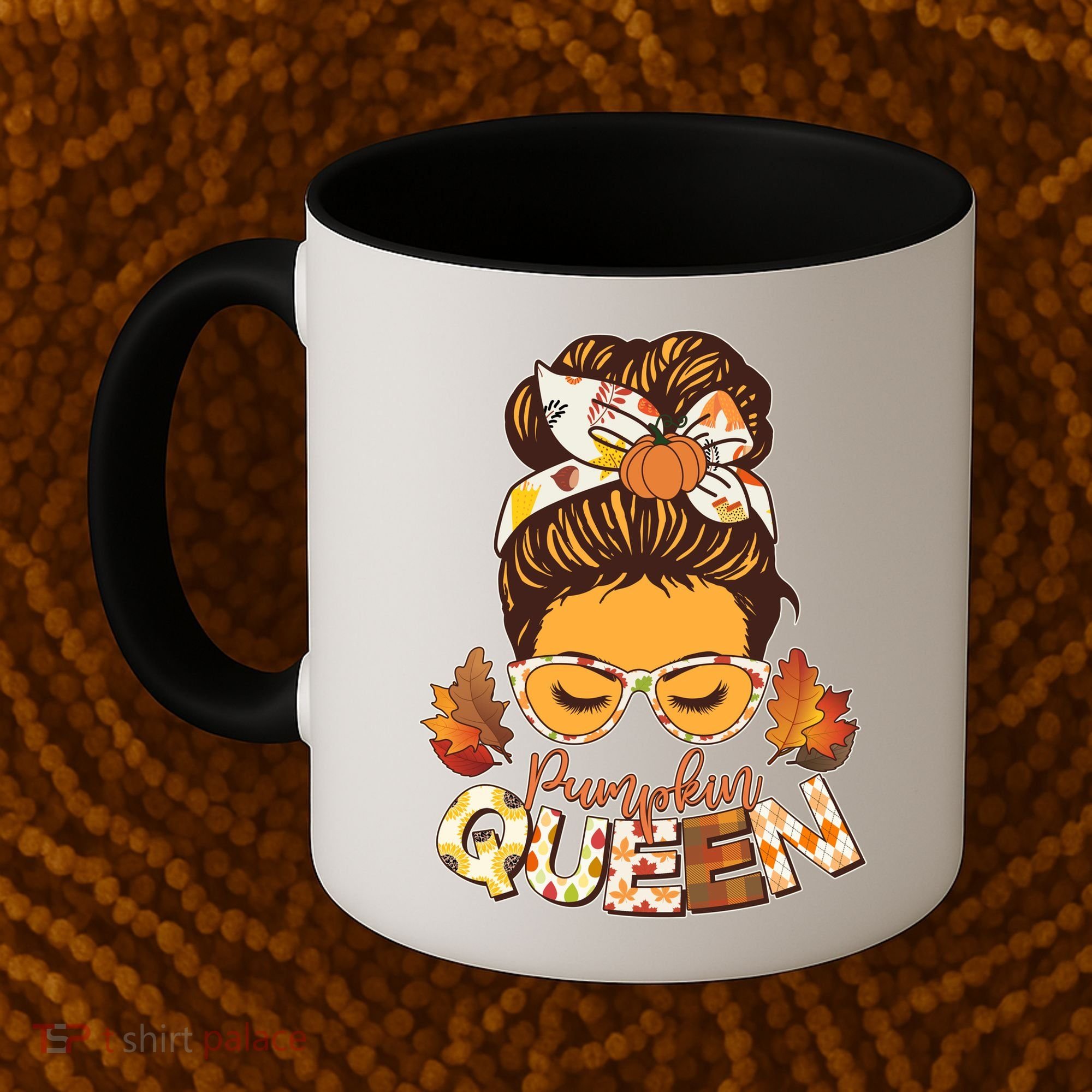 Cute Autumn Fall Pumpkin Queen Coffee Mug