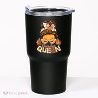 Cute Autumn Fall Pumpkin Queen Tumbler thumb 0