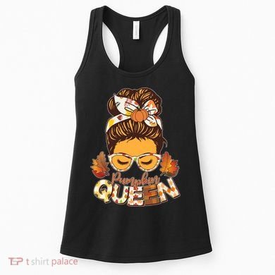 Cute Autumn Fall Pumpkin Queen Women's Tank Top