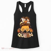 Cute Autumn Fall Pumpkin Queen Women's Tank Top thumb 0