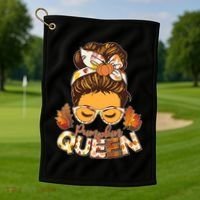 Cute Autumn Fall Pumpkin Queen Golf Towel thumb 1