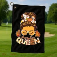 Cute Autumn Fall Pumpkin Queen Golf Towel thumb 1