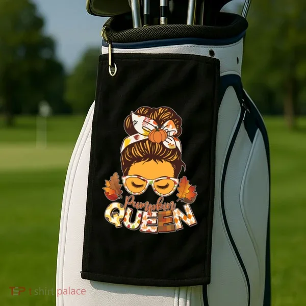 Cute Autumn Fall Pumpkin Queen Golf Towel