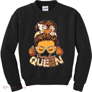 Cute Autumn Fall Pumpkin Queen Kids Sweatshirt