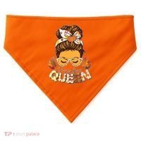 Cute Autumn Fall Pumpkin Queen USA-Made Doggie Bandana thumb 0