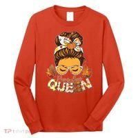 Cute Autumn Fall Pumpkin Queen Long Sleeve Shirt thumb 0