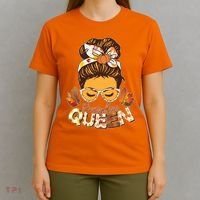 Cute Autumn Fall Pumpkin Queen T-Shirt thumb 4