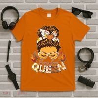 Cute Autumn Fall Pumpkin Queen T-Shirt thumb 5