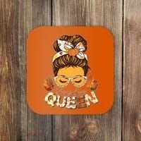 Cute Autumn Fall Pumpkin Queen Coaster thumb 0