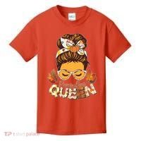 Cute Autumn Fall Pumpkin Queen Kids T-Shirt thumb 0