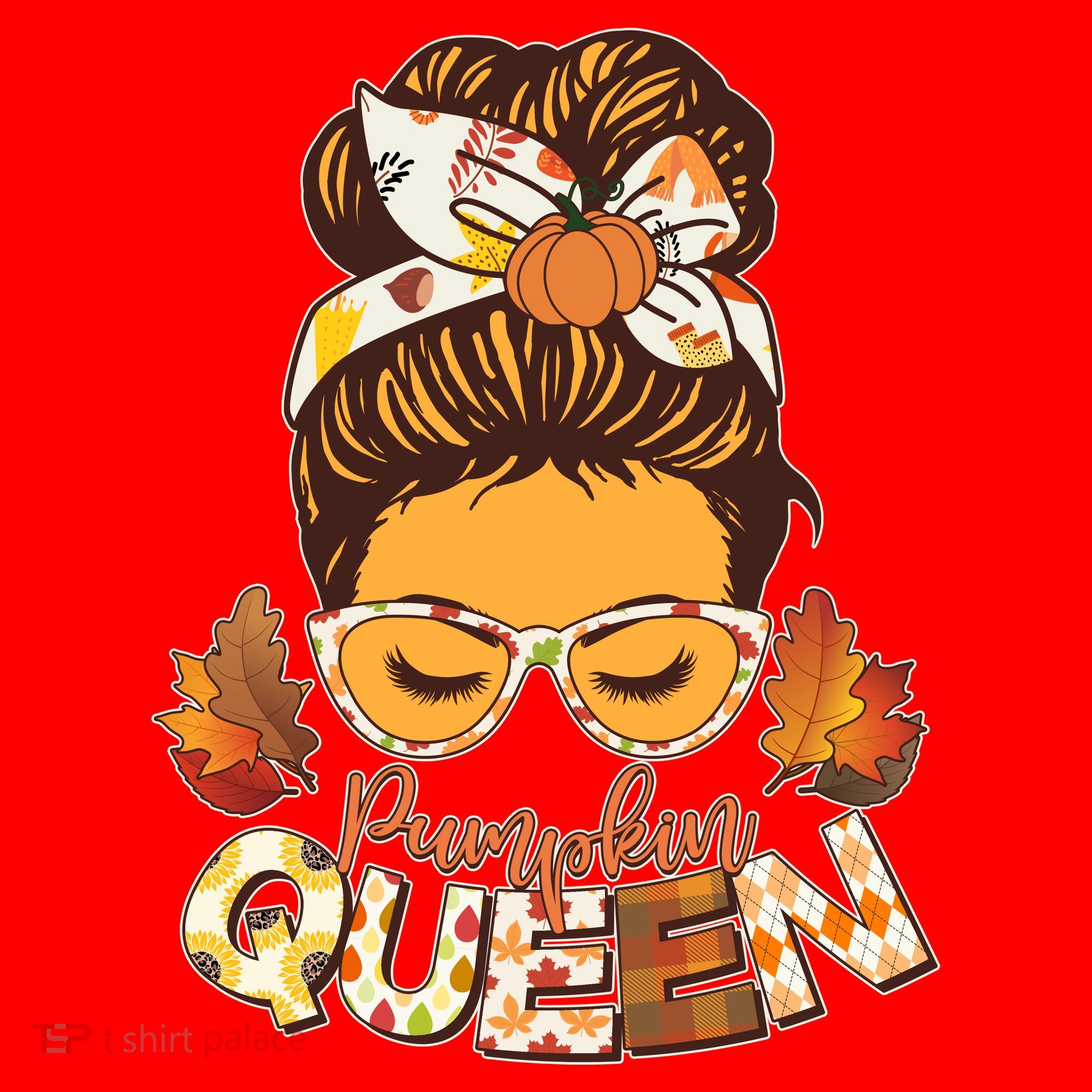 Cute Autumn Fall Pumpkin Queen Santa Hat