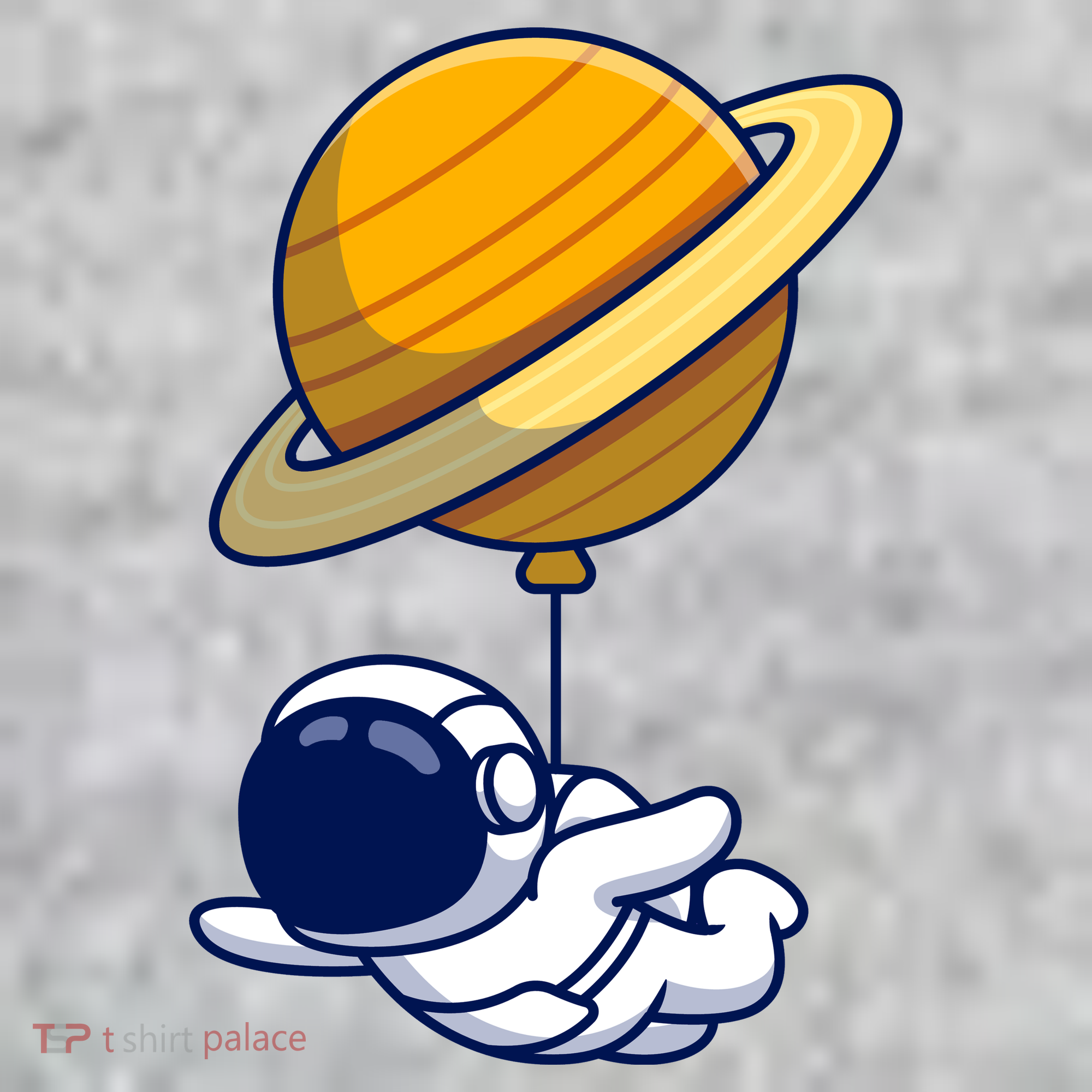 Cute Astronaut Floating On With Saturn Balloon Kids Hoodie