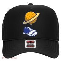 Cute Astronaut Floating On With Saturn Balloon Hat thumb 0
