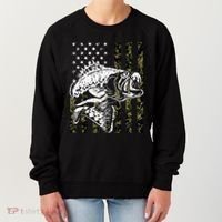 Camouflage American Flag Fisherman Women's Sweatshirt thumb 0