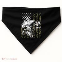 Camouflage American Flag Fisherman USA-Made Doggie Bandana thumb 0