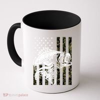 Camouflage American Flag Fisherman Coffee Mug thumb 0