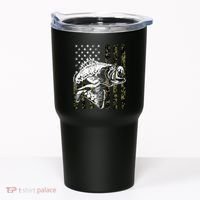 Camouflage American Flag Fisherman Tumbler thumb 0
