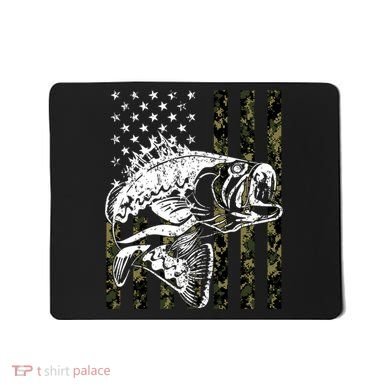Camouflage American Flag Fisherman Mousepad