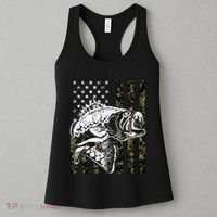Camouflage American Flag Fisherman Women's Tank Top thumb 3