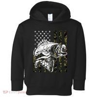 Camouflage American Flag Fisherman Toddler Hoodie thumb 0