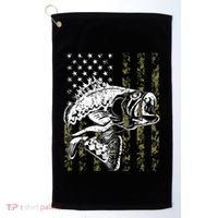 Camouflage American Flag Fisherman Golf Towel thumb 0