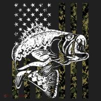 Camouflage American Flag Fisherman Golf Towel thumb 3