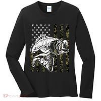 Camouflage American Flag Fisherman Women's Long Sleeve Shirt thumb 0