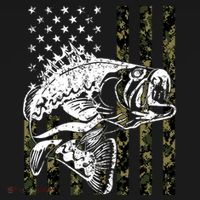 Camouflage American Flag Fisherman Kids Sweatshirt thumb 2