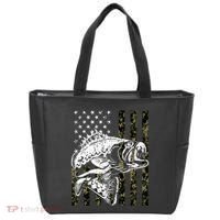 Camouflage American Flag Fisherman Tote Bag thumb 0