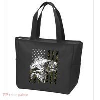 Camouflage American Flag Fisherman Tote Bag thumb 3