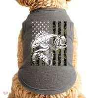 Camouflage American Flag Fisherman Doggie Tank thumb 0