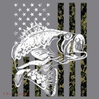Camouflage American Flag Fisherman Women's Hoodie thumb 2