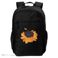 Cute Autumn Fall Sleeping Black Kitty Leaves Backpack thumb 0