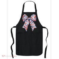 Cute American Flag Floral Coquette Bow Patriotic 4th Of Apron thumb 0