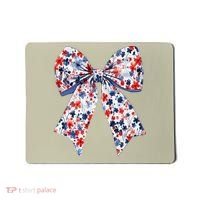 Cute American Flag Floral Coquette Bow Patriotic 4th Of Mousepad thumb 0