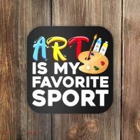 Cool Art For Women Artist Painter Art Teacher Painting Coaster thumb 0