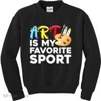 Cool Art For Women Artist Painter Art Teacher Painting Kids Sweatshirt thumb 0