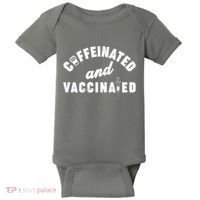 Caffeinated And Vaccinated Baby Bodysuit thumb 0
